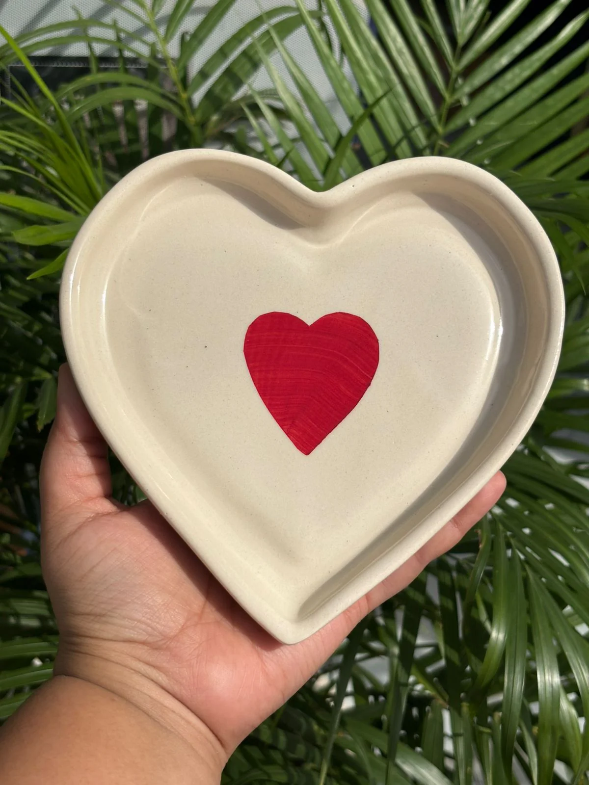 Big Red Heart Shape Snack Plate (Set of 2) - Image 2