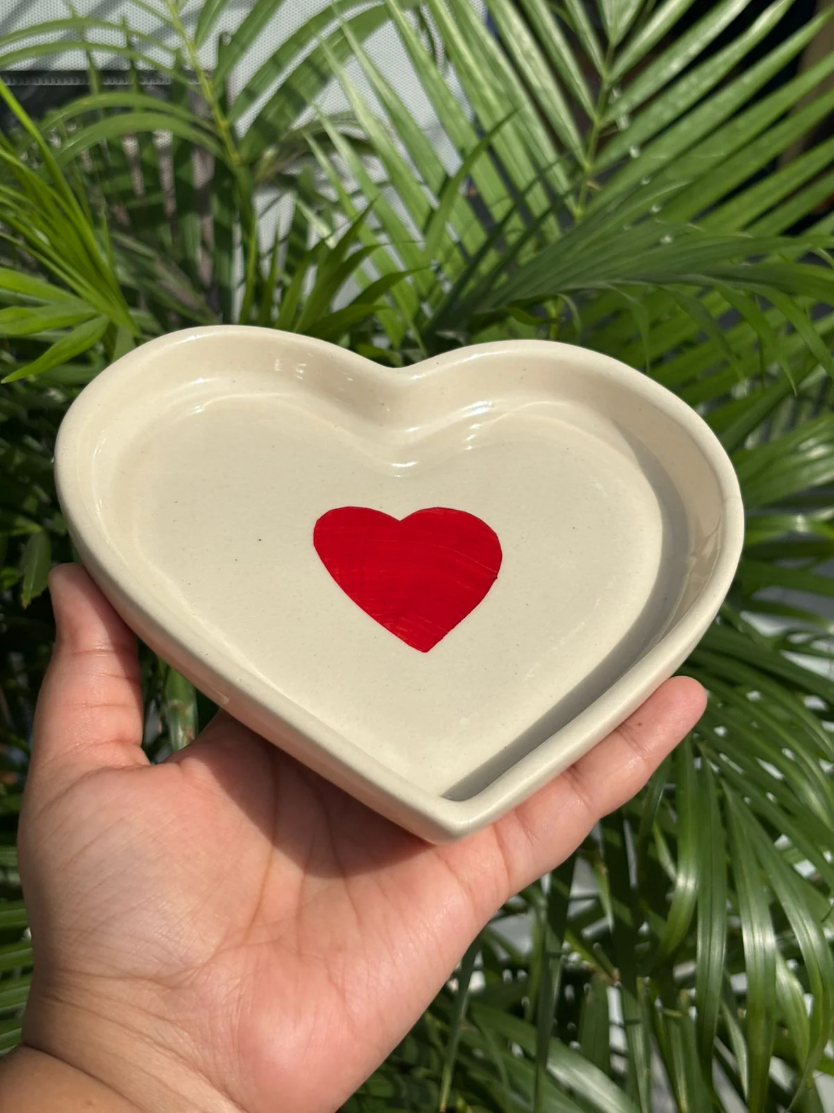 Big Red Heart Shape Snack Plate (Set of 2) - Image 3