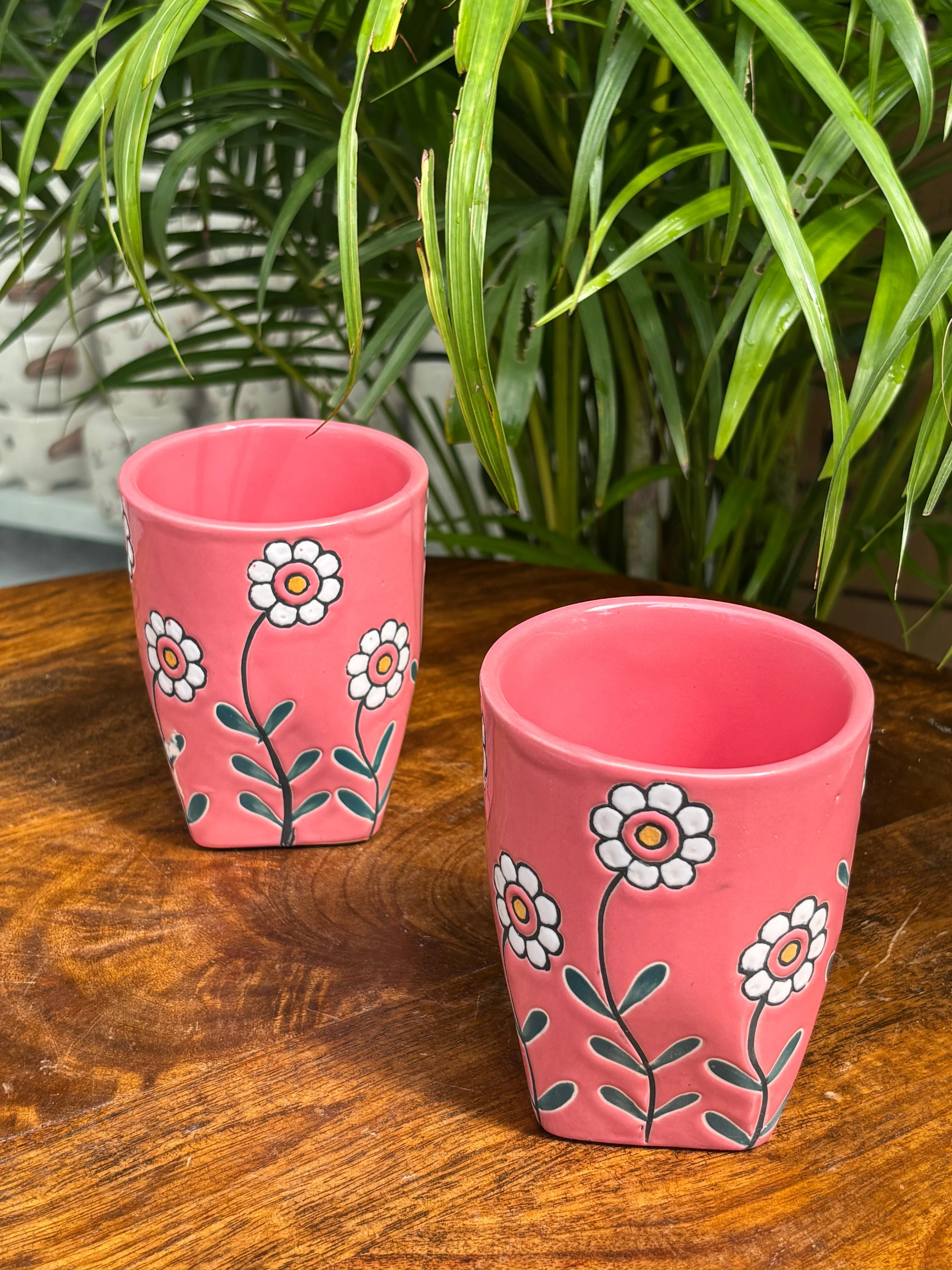 Bloom Pink Glasses & Jar Combo Set (Set of 3) - Image 3