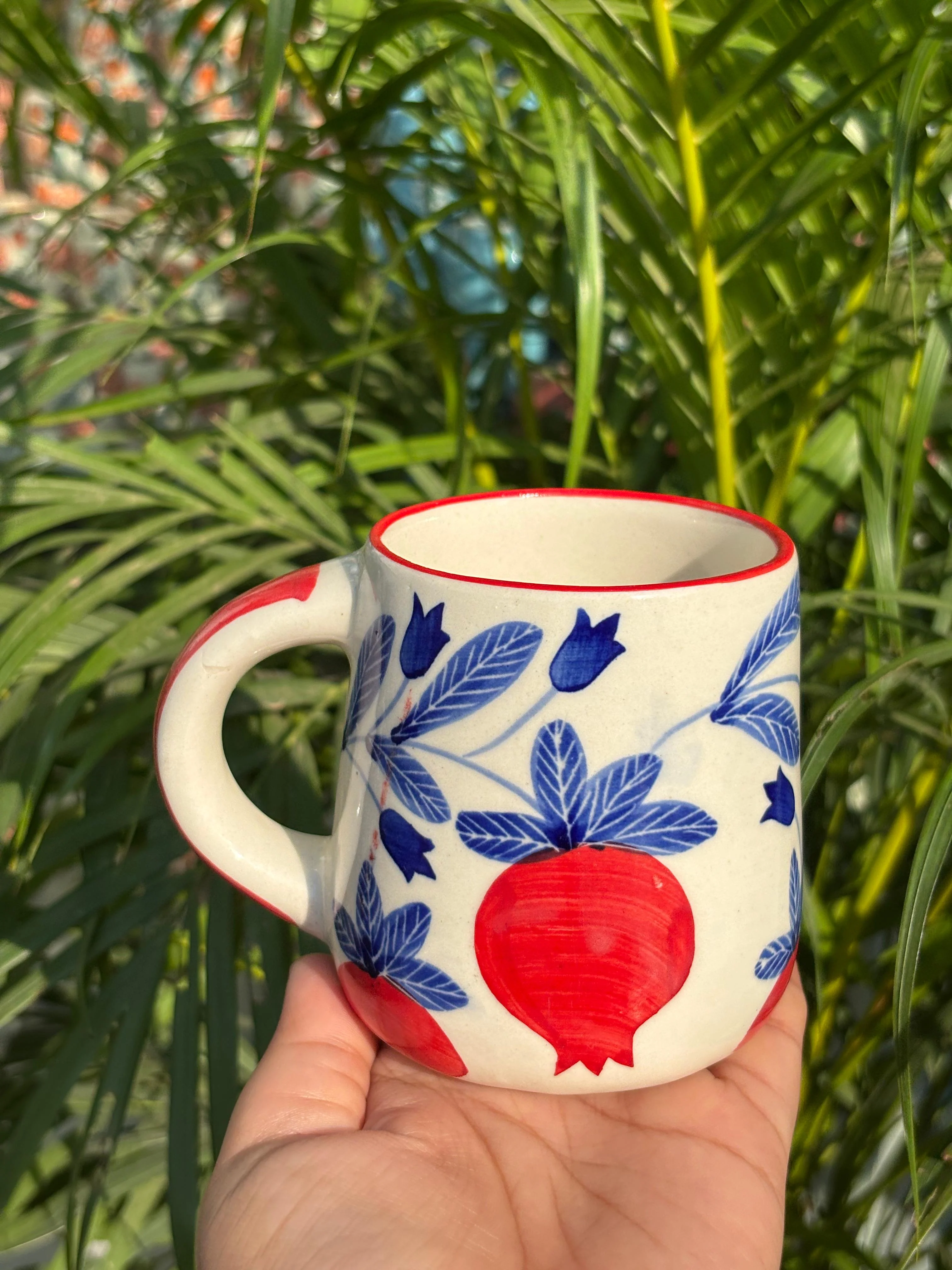 Blue Blossom Pomegranate Coffee Mug