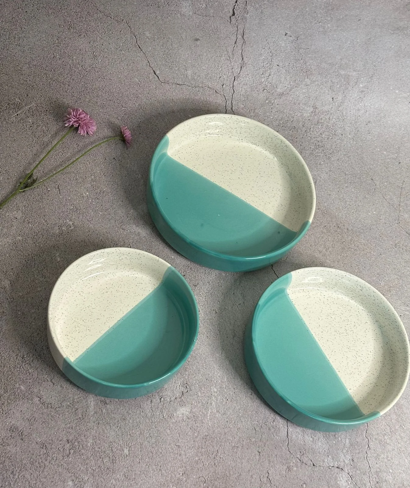 Blue Dual Shade Serving/Salad Bowl Set (Set of 3) - Image 3