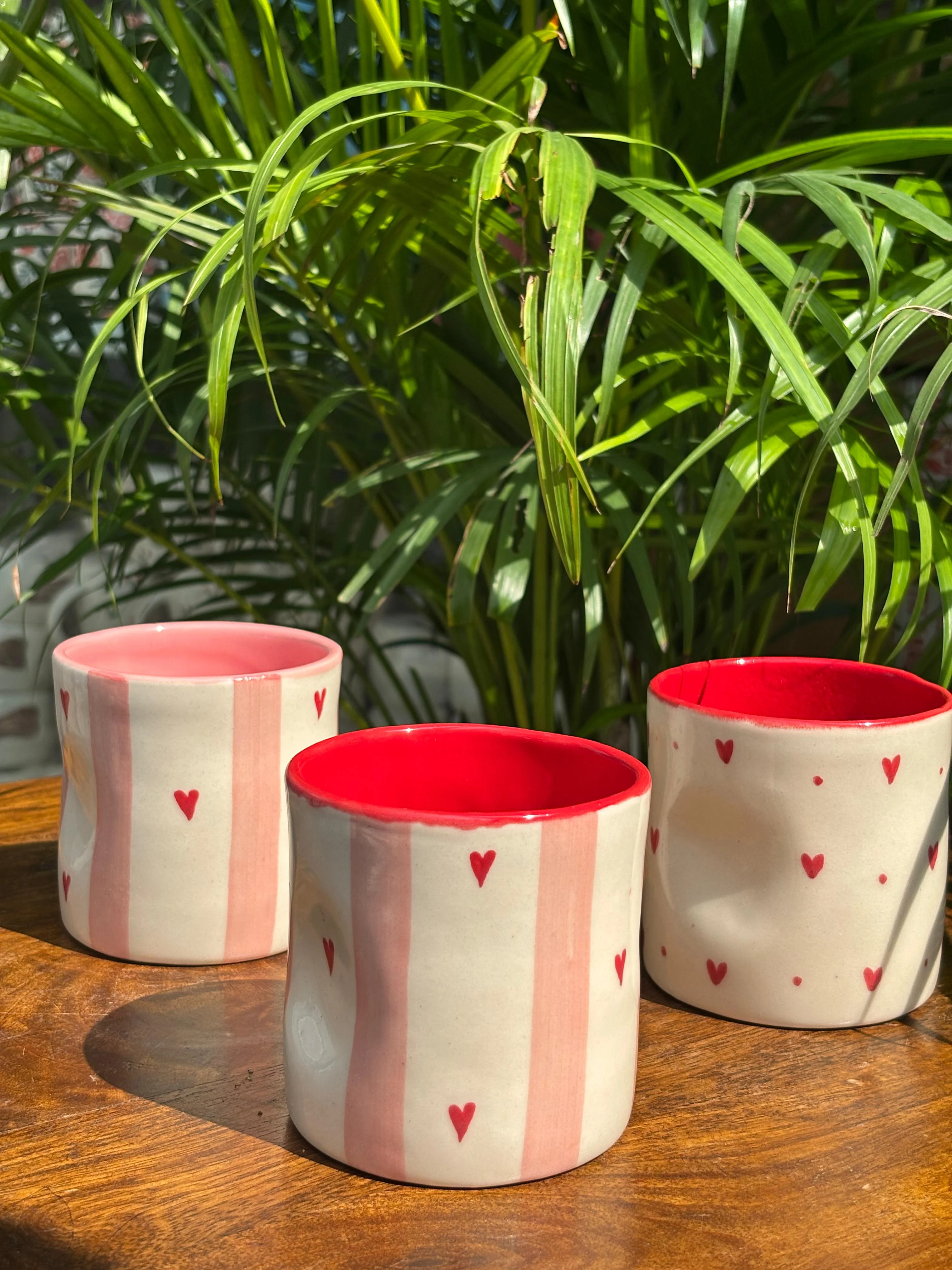 Blush of Hearts Candle Jars/ Water Glasses Combo (Set of 3) - Image 7
