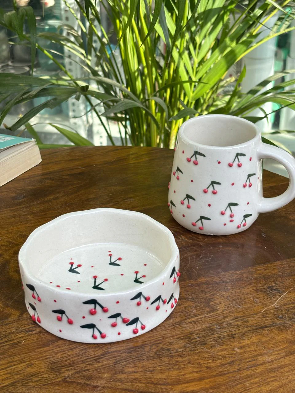 Cherry Charm Mug and Bowl Combo