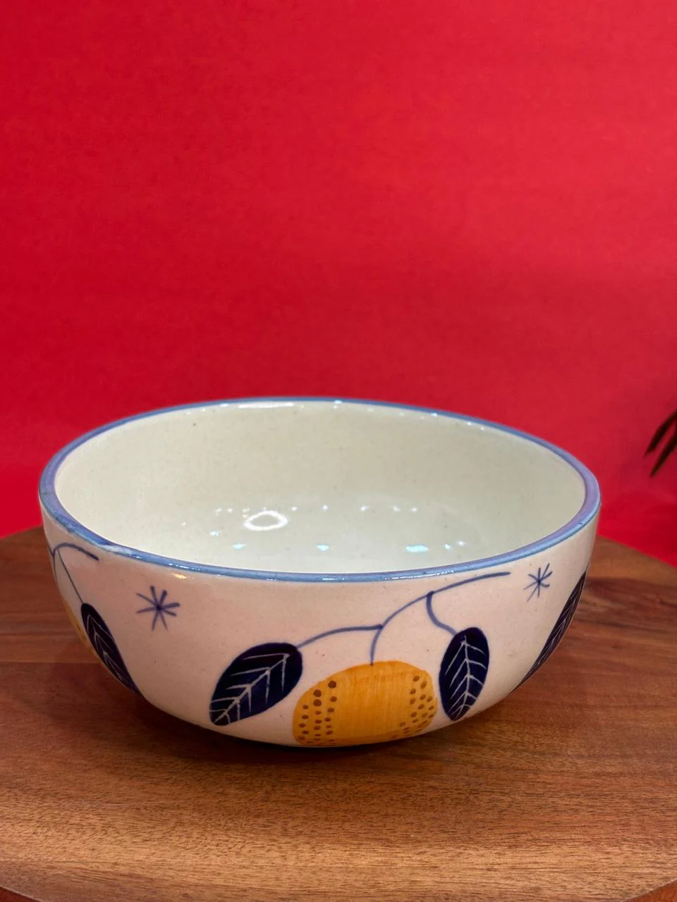 Orange Hand-painted Snack Bowl - Image 2