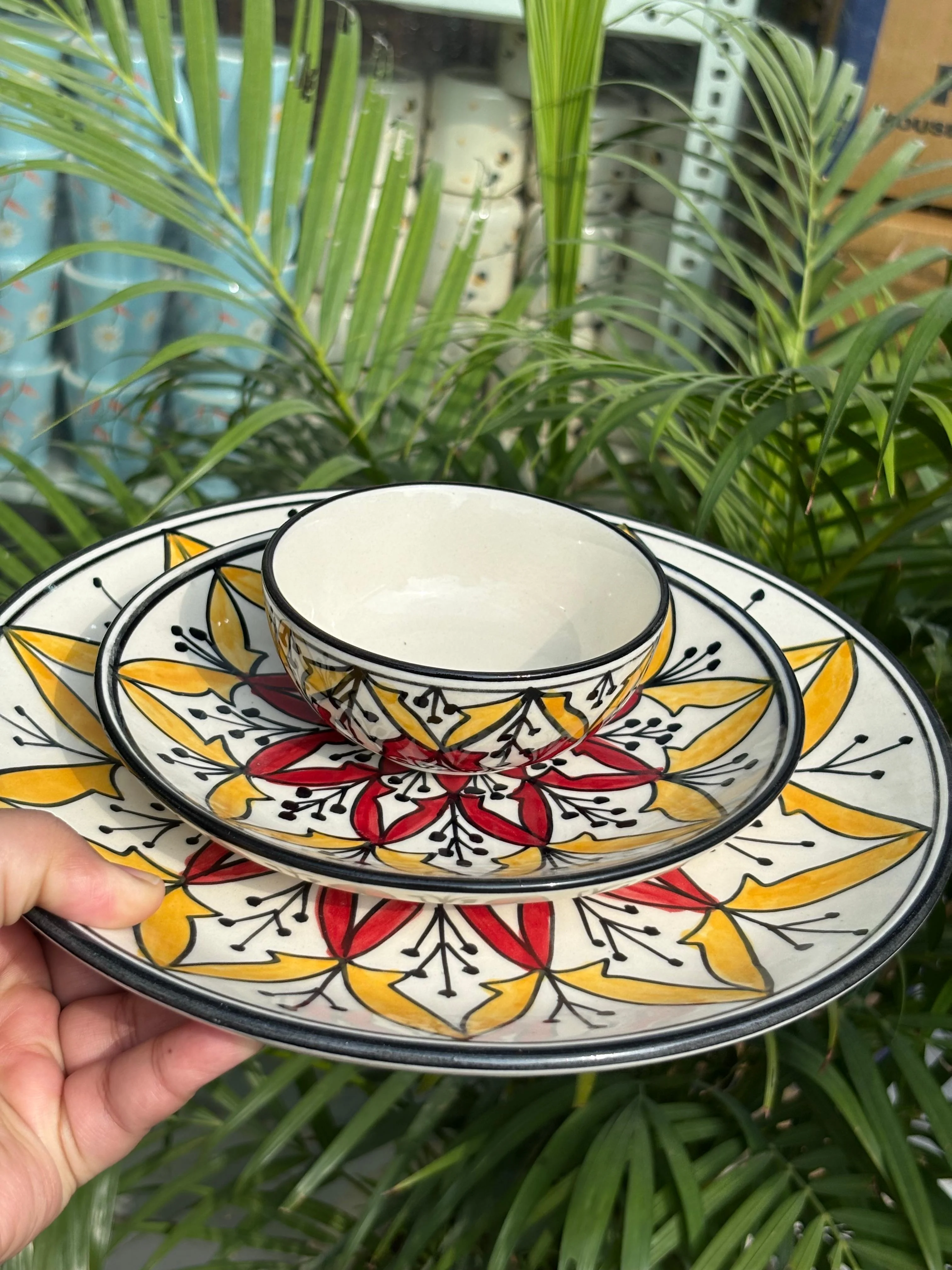 Mandala Majesty Handcrafted Premium Dinner Set (Set of 7) - Image 3