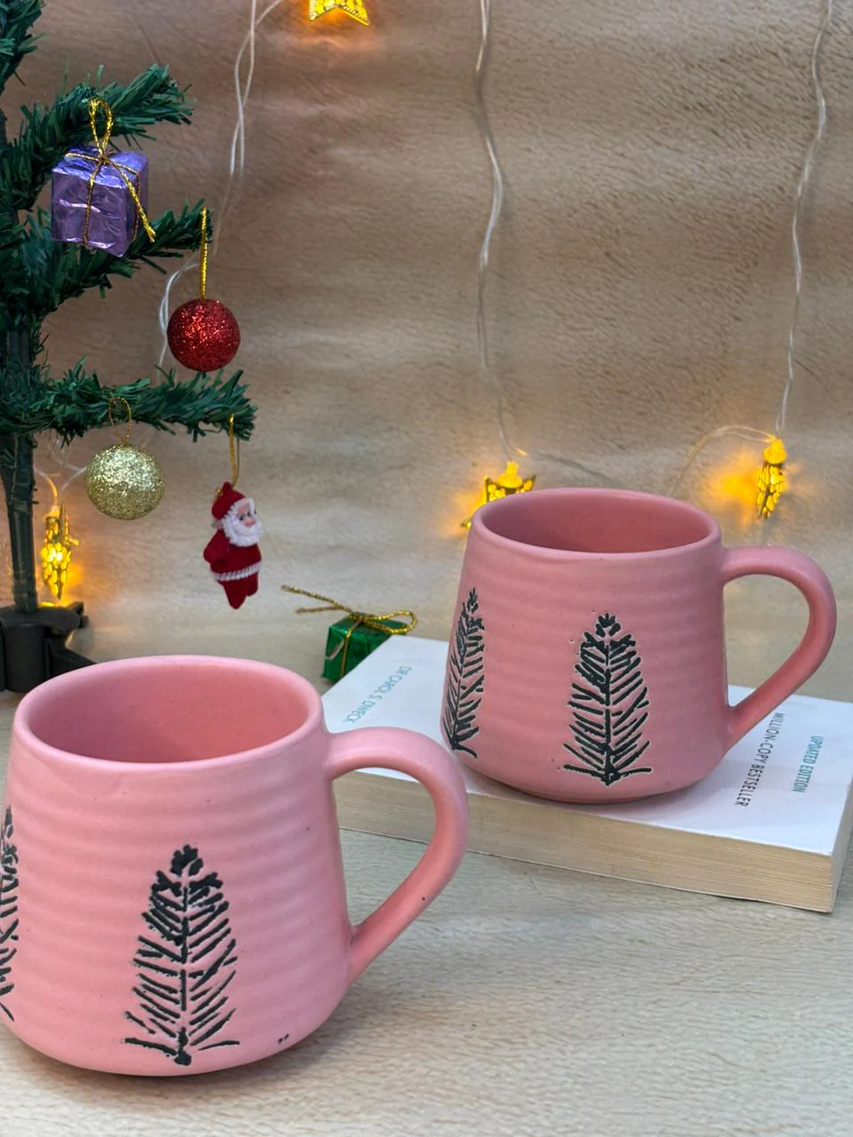 Merry Tree Pink Coffee Mug - Image 3