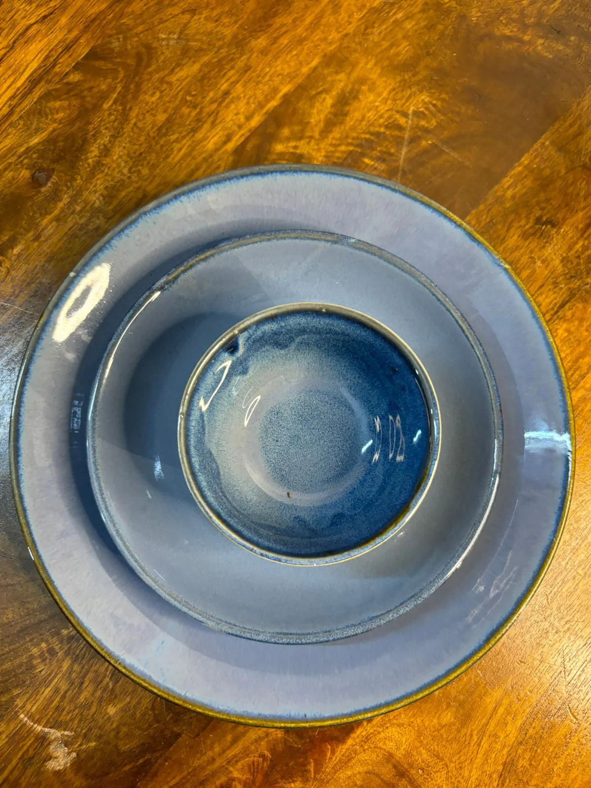 Metallic Blue Glaze Dinner Set (Set of 20) - Image 6