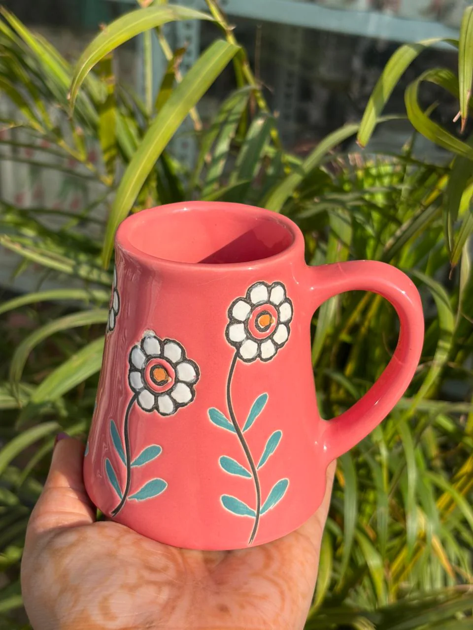 Pink Daisy Dew Mug - Image 2