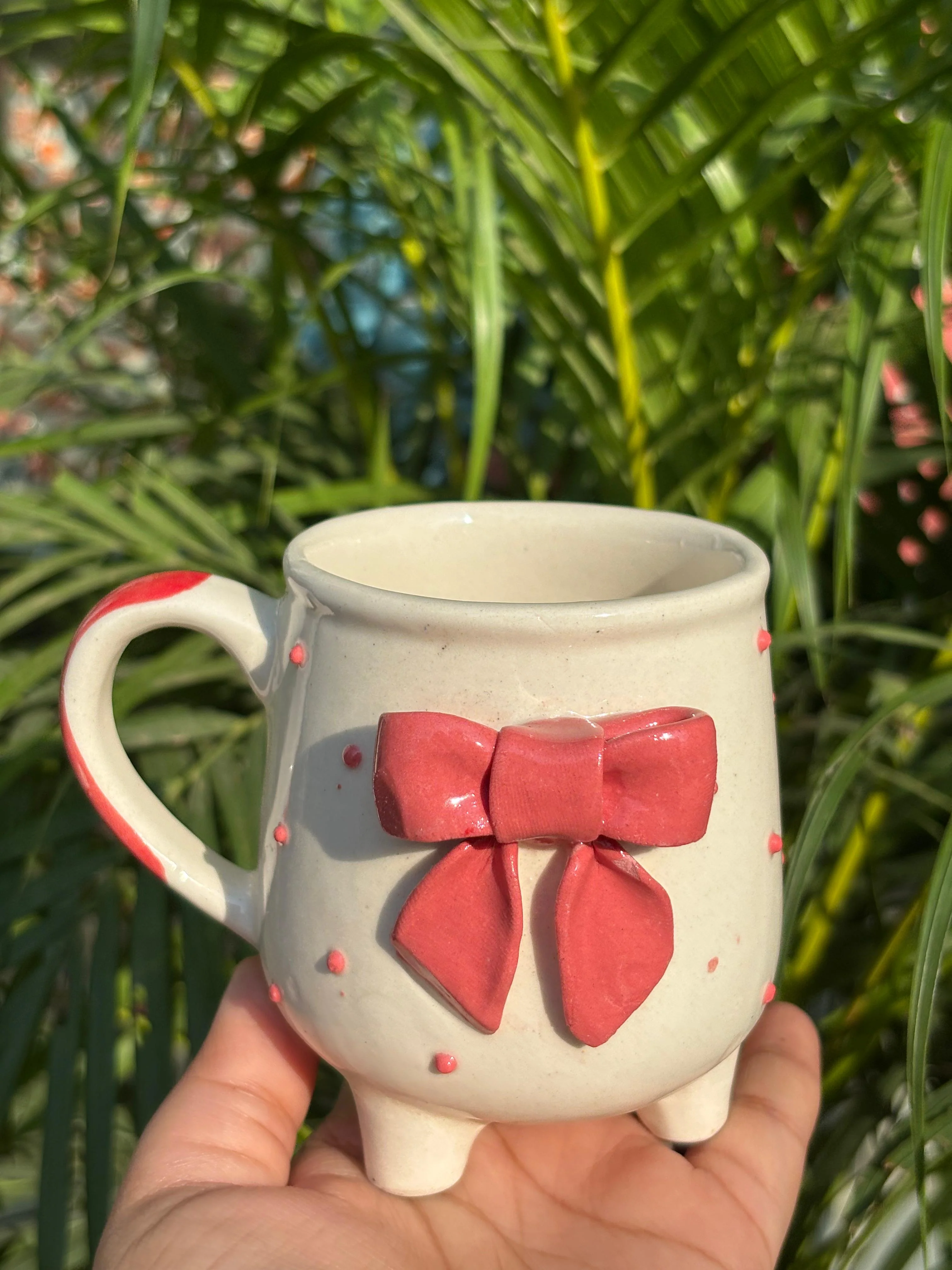Pink Scarlet Bow Leg Coffee Mug - Image 2