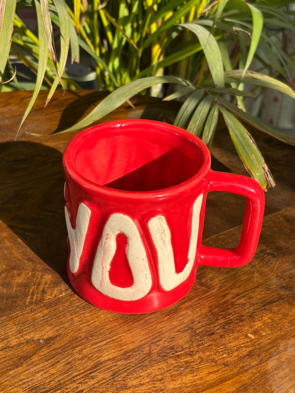 Pour Your Love Red Mug - Image 3