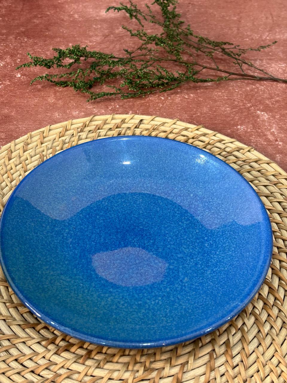 Blue Glaze Dinner Set (Set of 7) - Image 5