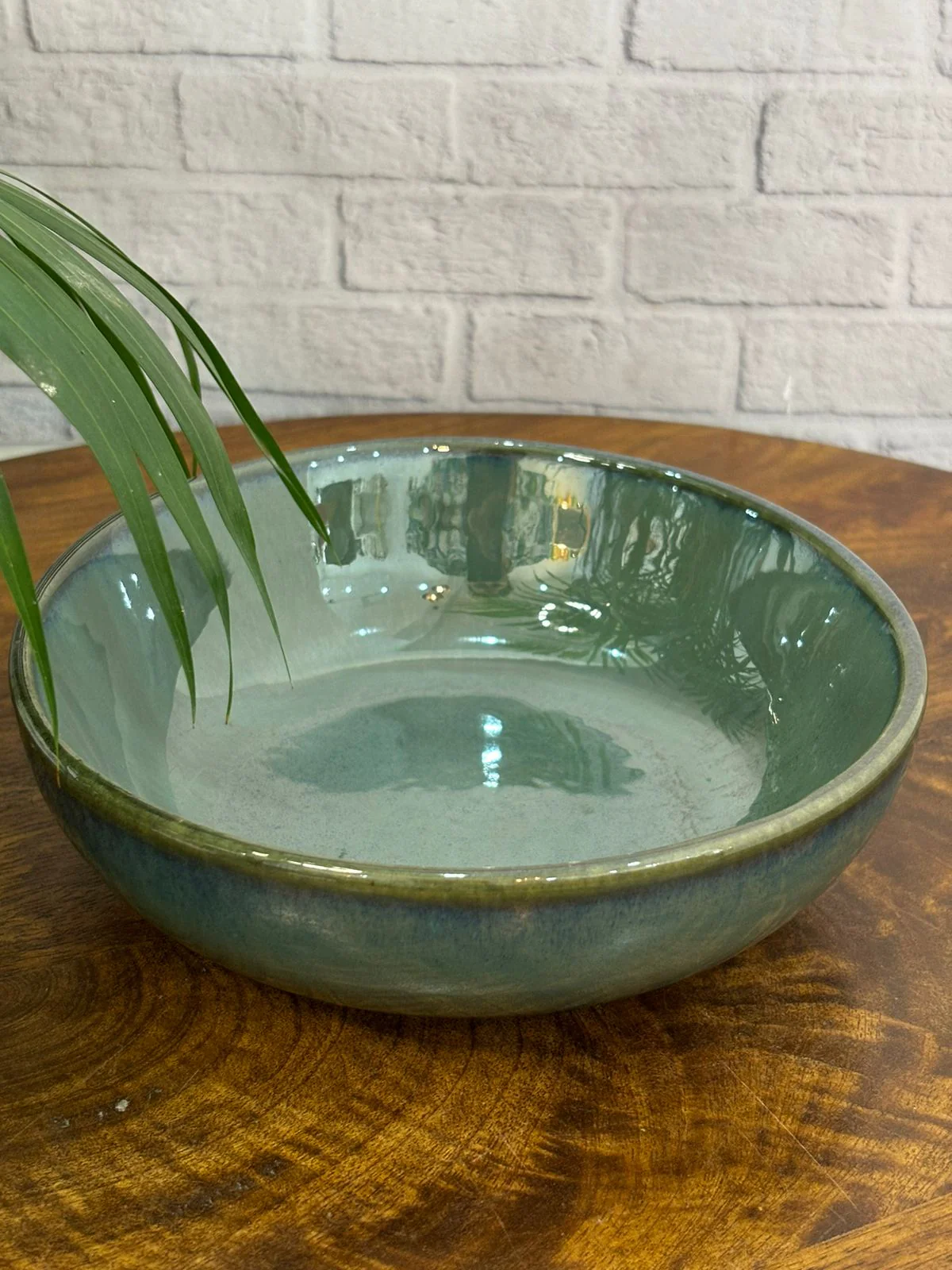 Olive Green Glaze Dinner Set (Set of 7) - Image 6