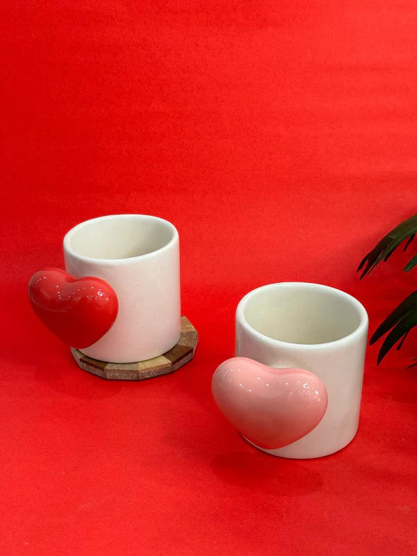 Red & Pink Romance Coffee Mugs Combo Set (Set of 2) - Image 7