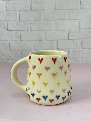 3D Cherry & Colorful Heart Coffee Mug Combo set of 2 - Image 5