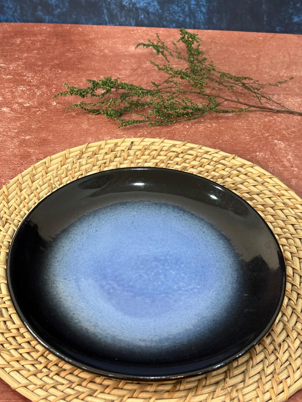Blue & Black Glaze Dinner Set (Set of 20) - Image 5