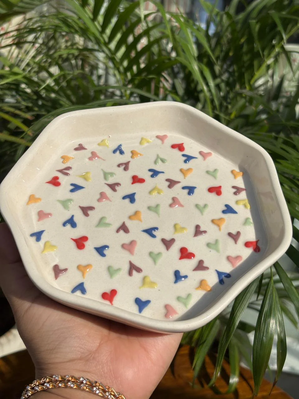 Rainbow Hearts Snack Plate (Big) (Set of 2) - Image 3