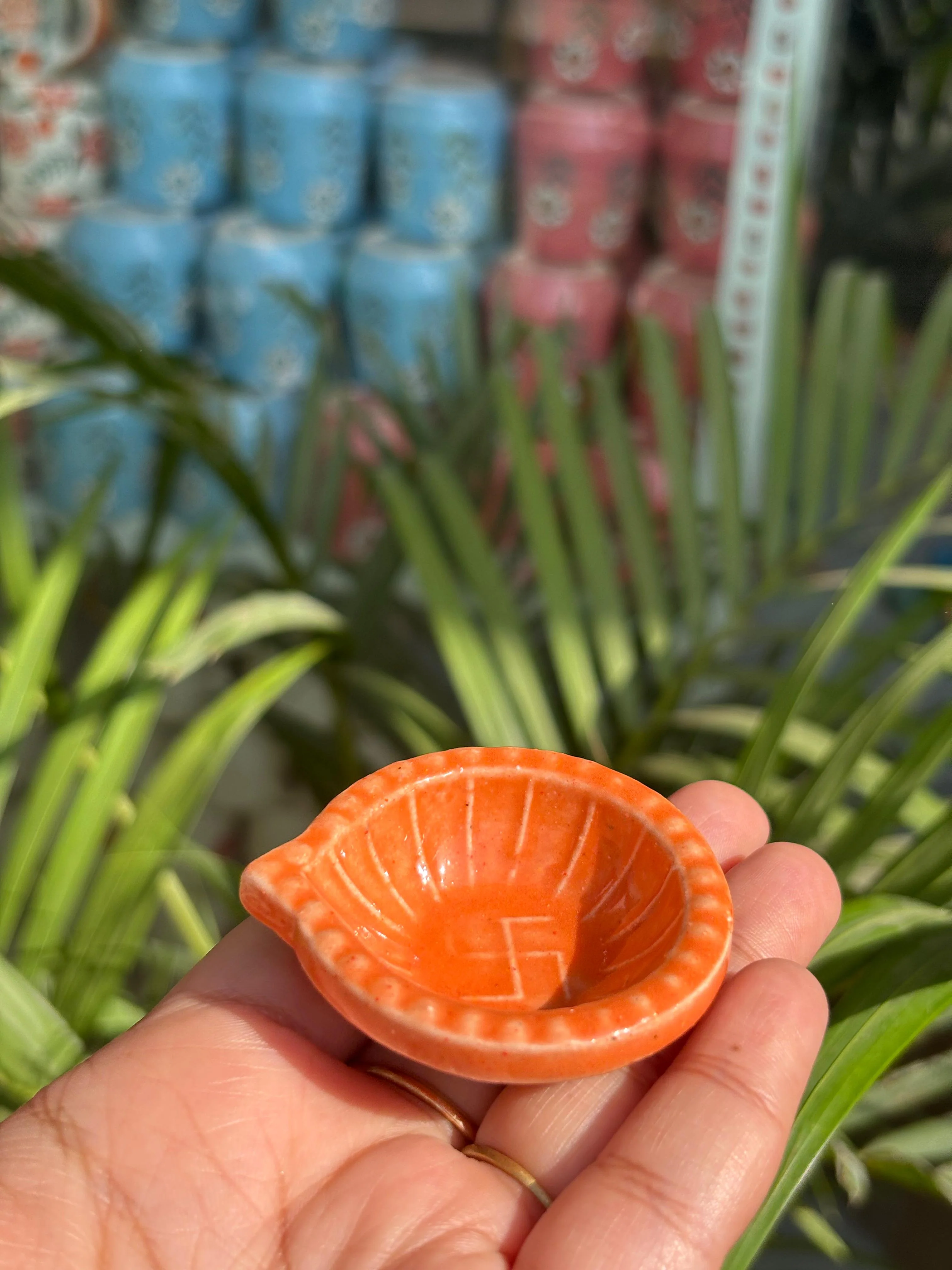 Rangoli Hues Diya's (Set of 4 Assorted Colors) - Image 9