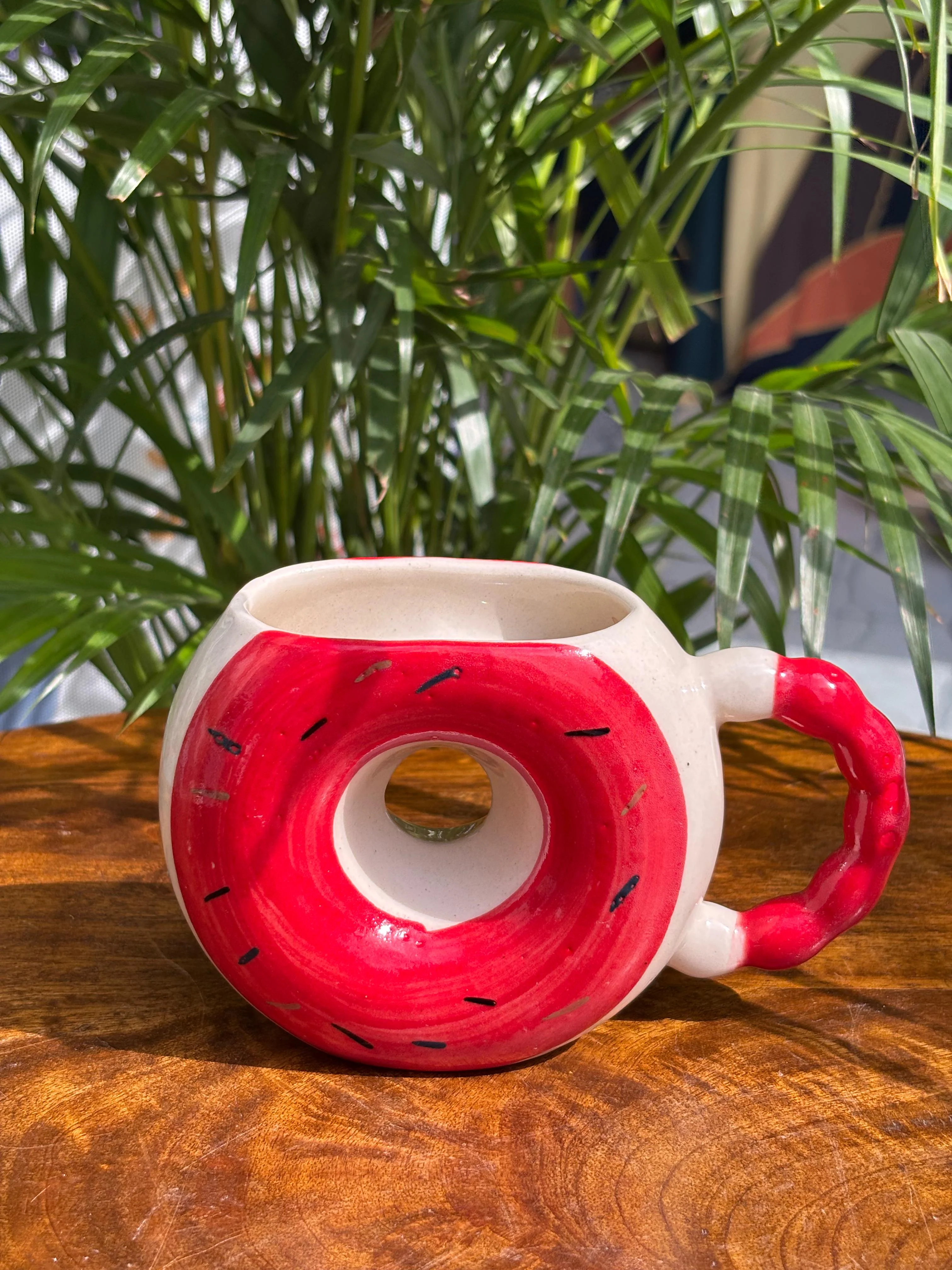 Red Donut Coffee Mug