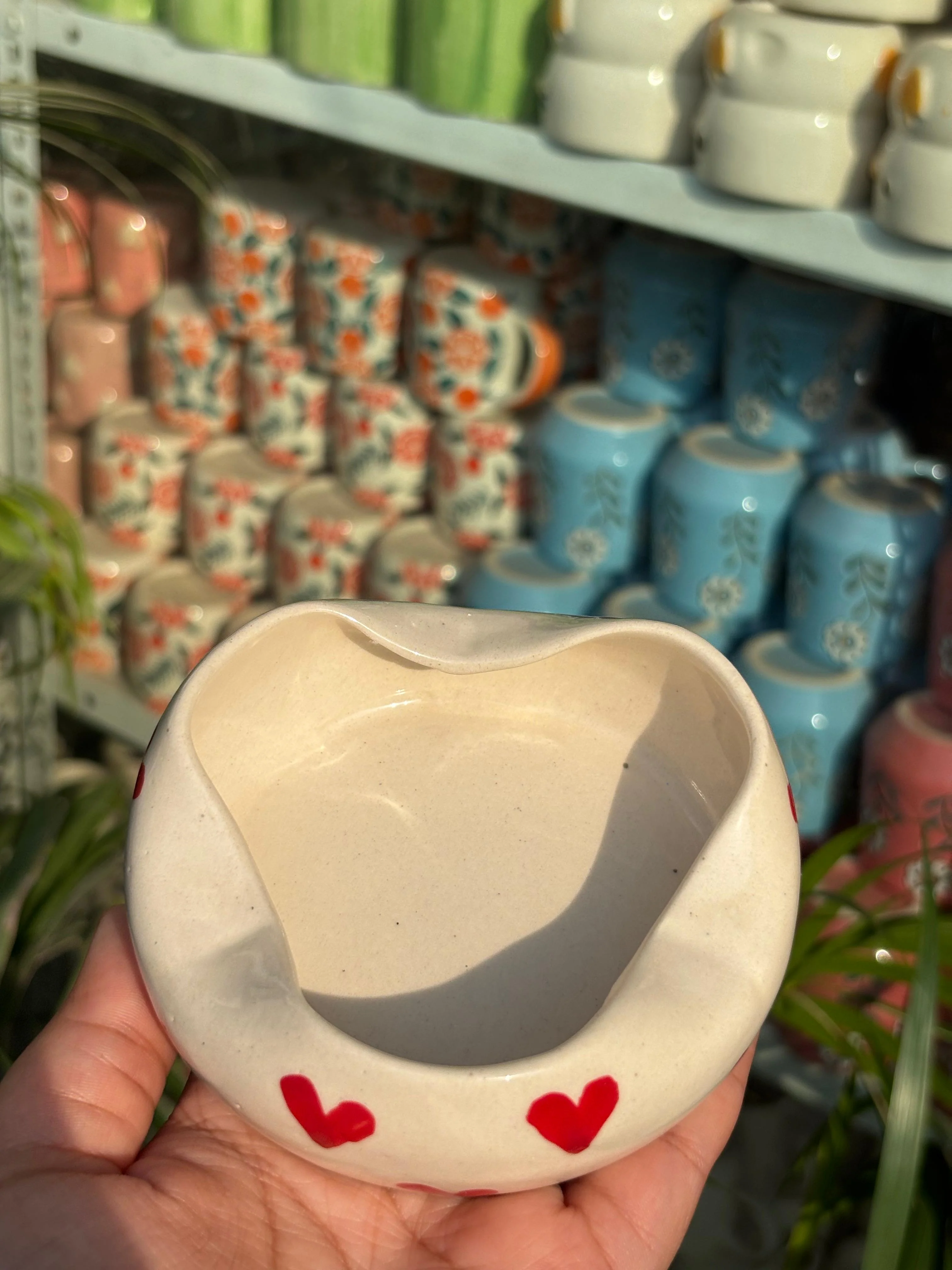Red Heart Ceramic Dip Bowl / Ashtray (Set of 2) - Image 3