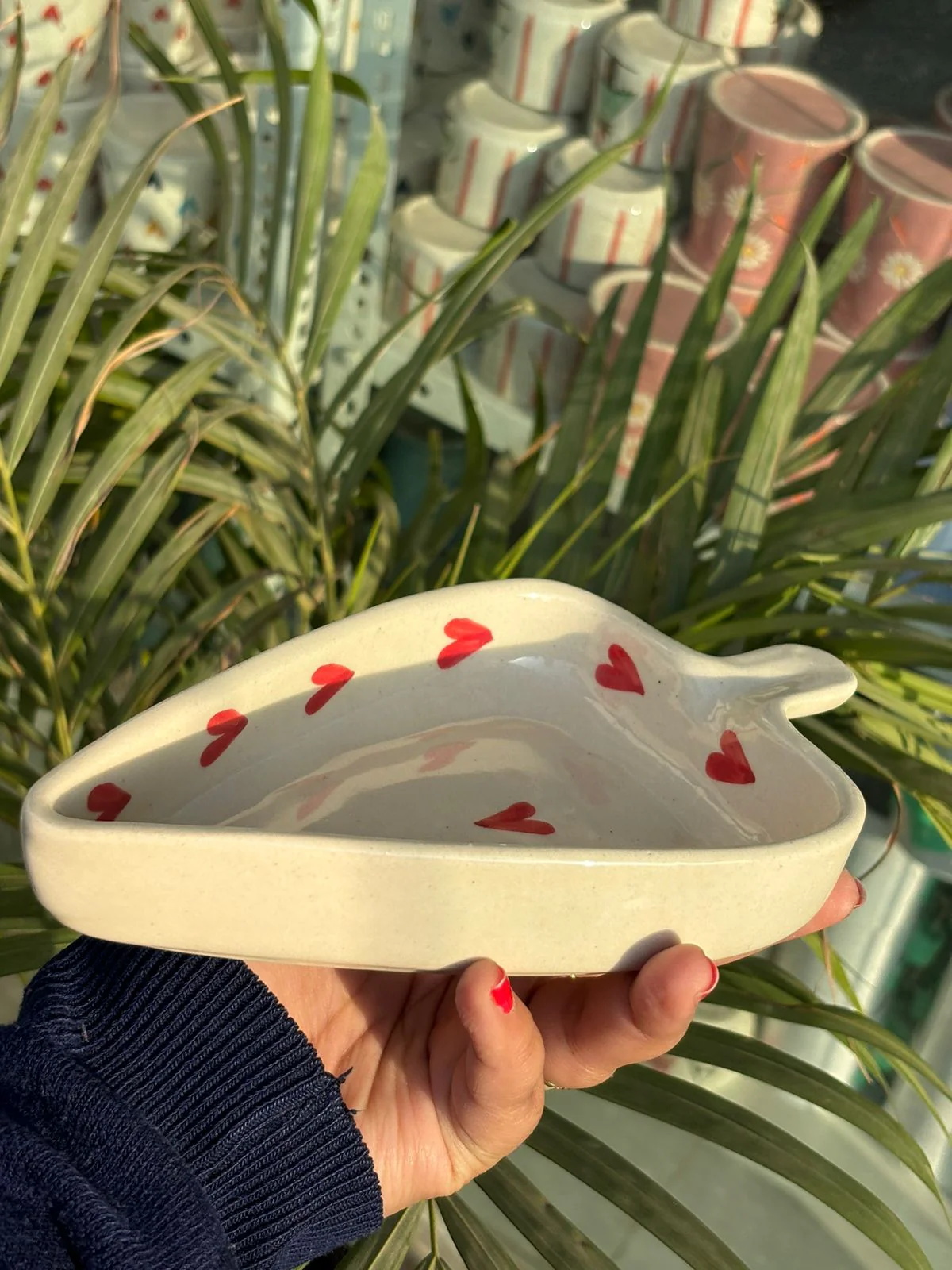 Red Heart Leaf Snack Plate (Set of 2) - Image 3