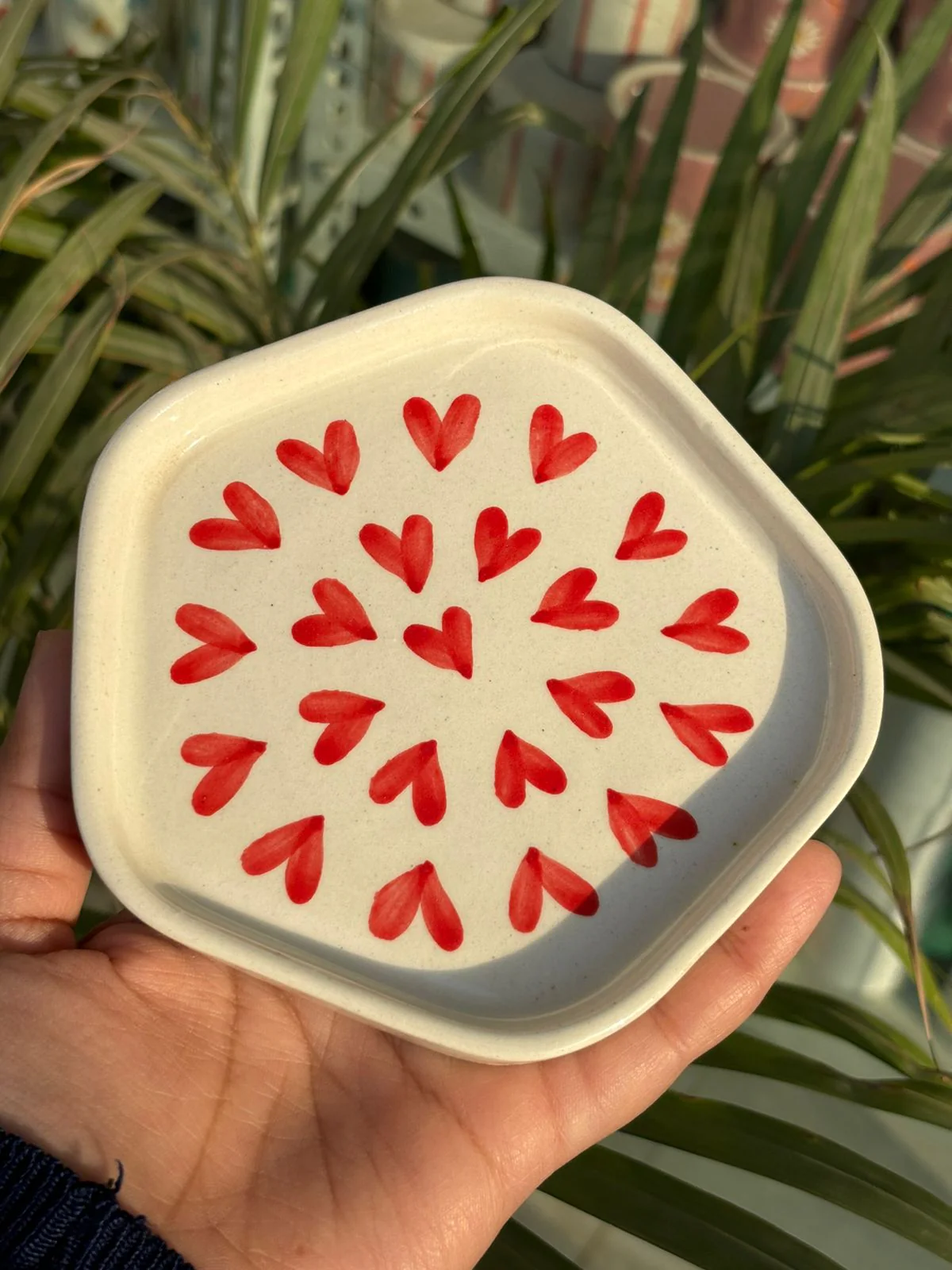 Red Heart Snack Plate (Set of 2) - Image 2