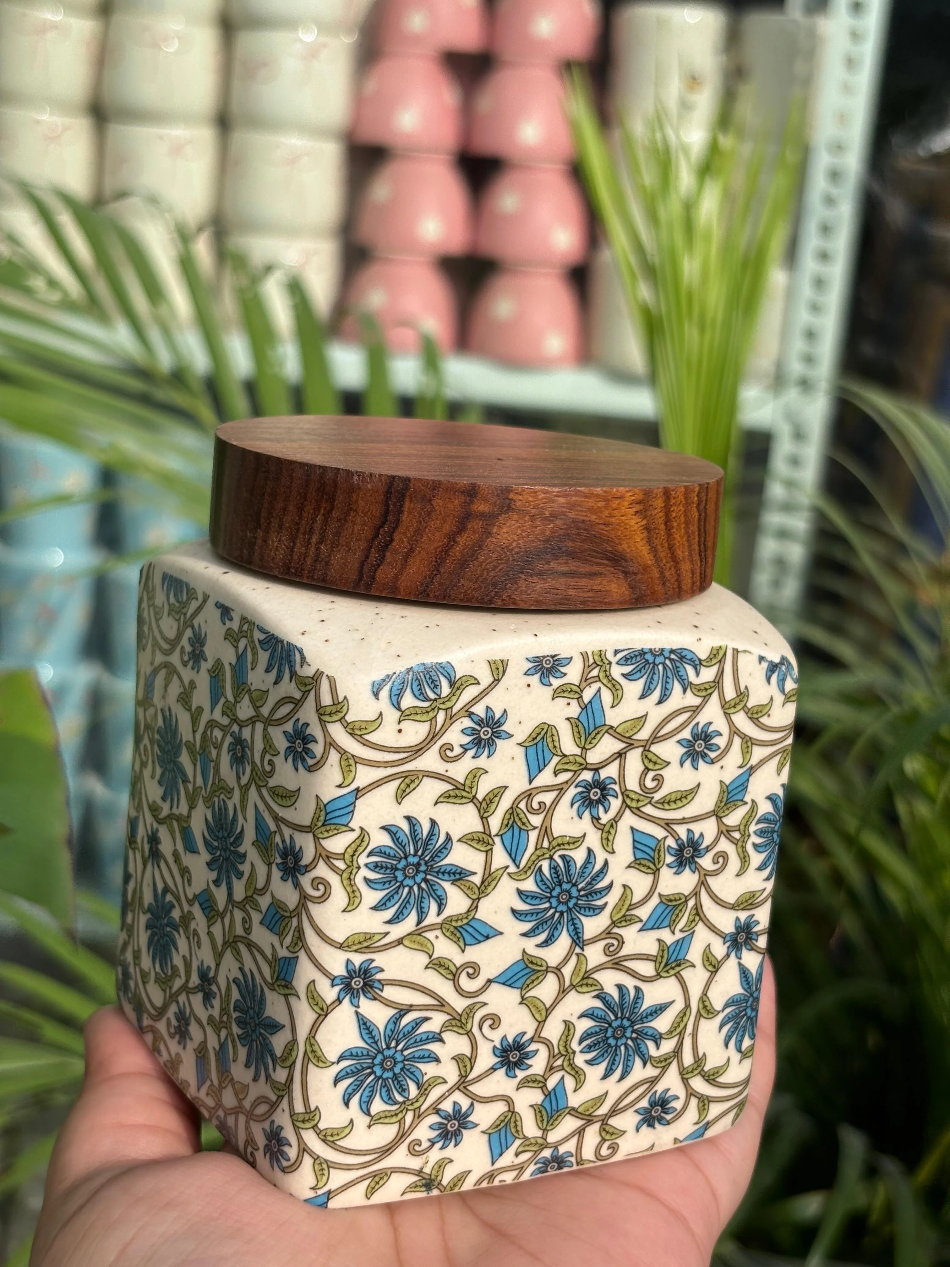 Royal Bloom Decal Print Air-tight Jar