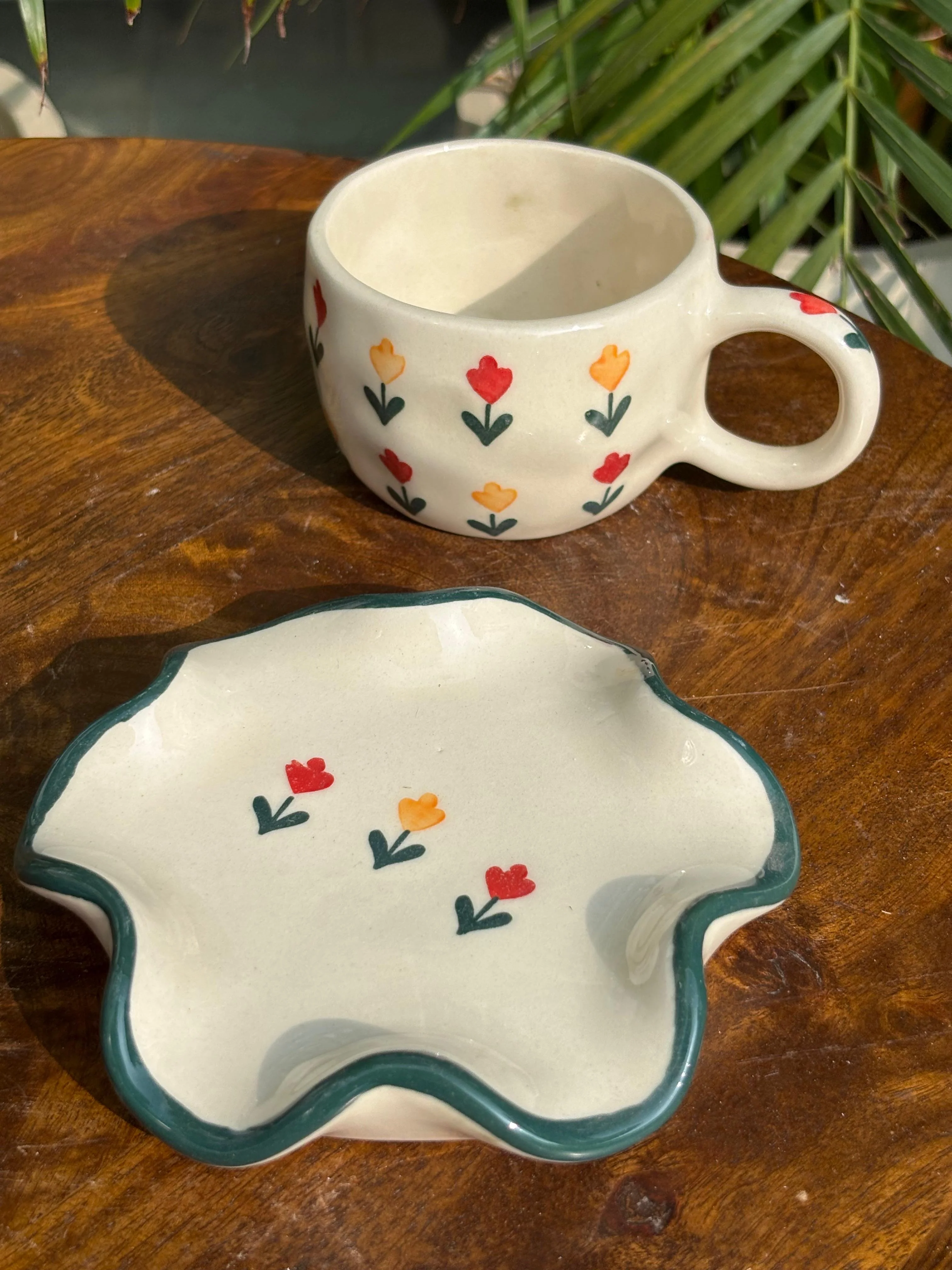 Spring Fling Coffee Mug with Saucer Set - Image 2